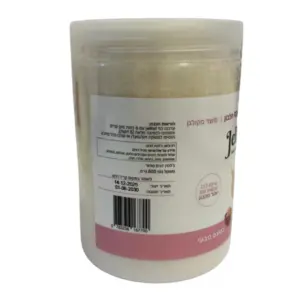 מיכל גלטין עם תווית וברקוד